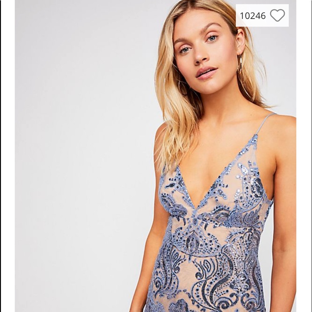 Free People Night Shimmers Mini Dress Size 4 NWT.